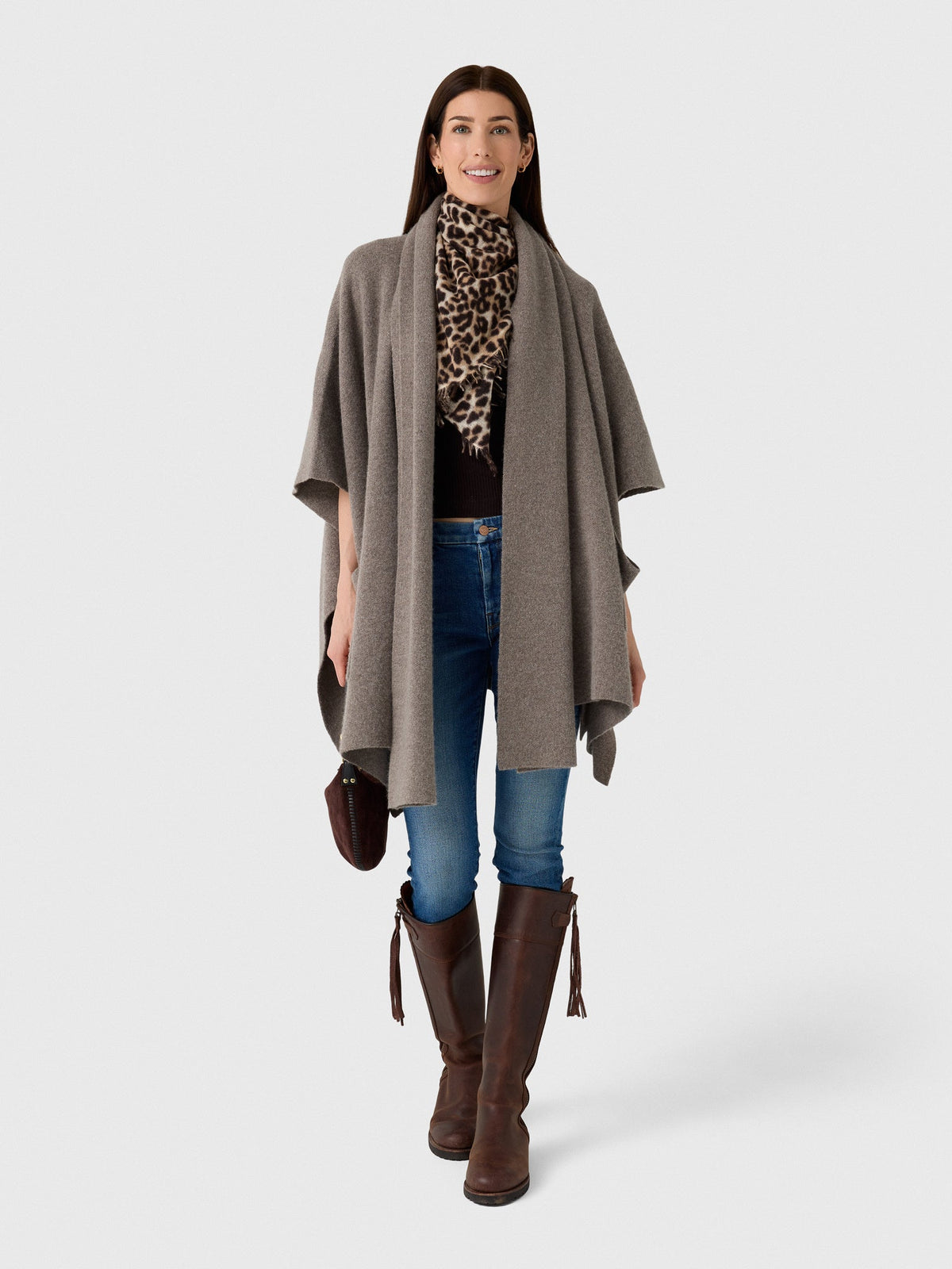 White & Warren Women's Cashmere Blend Poncho