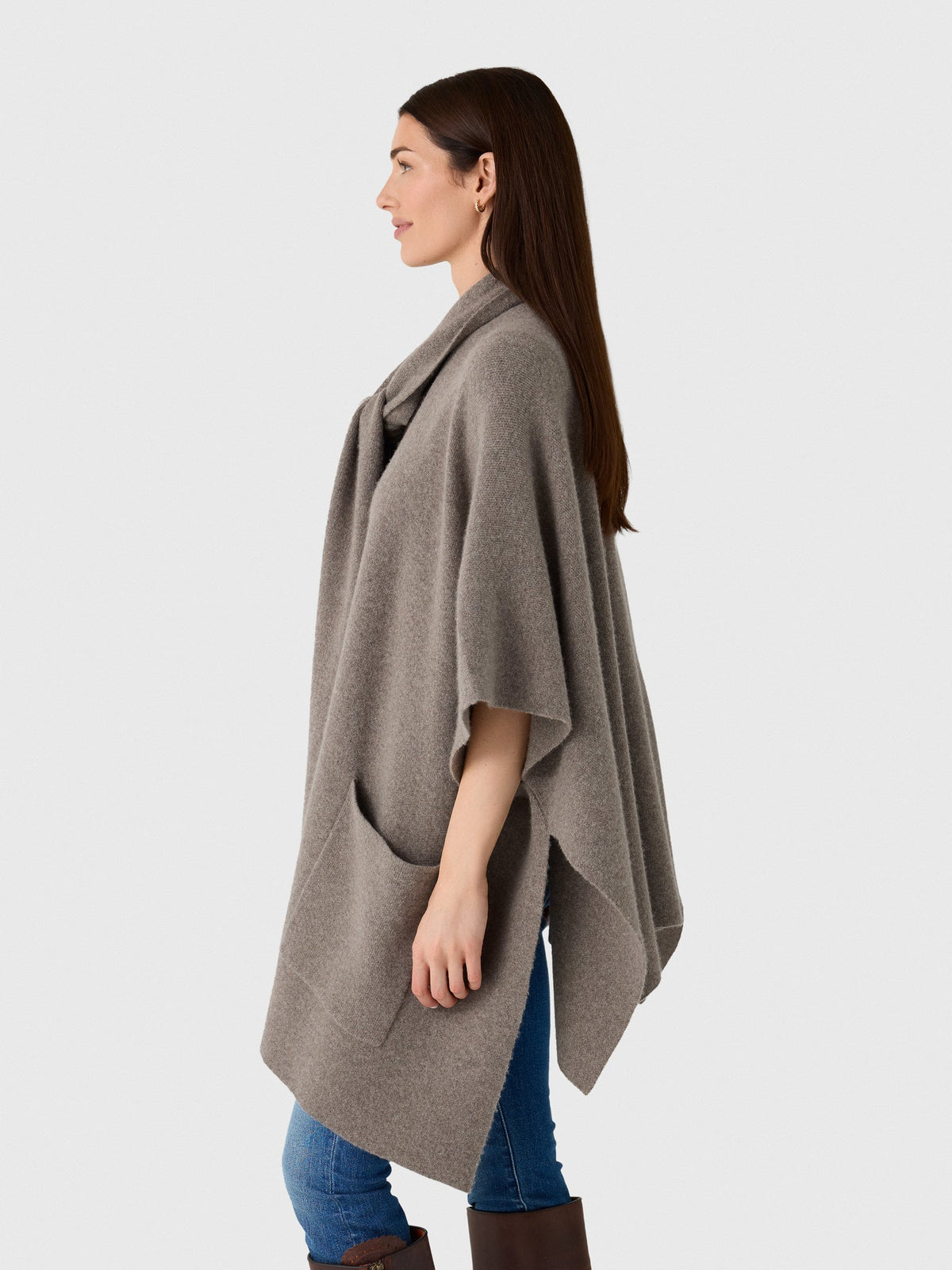 White & Warren Women's Cashmere Blend Poncho