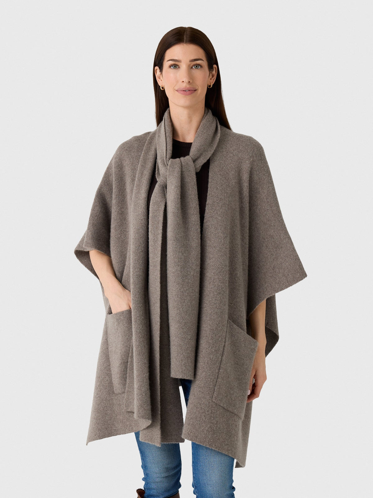 White & Warren Women's Cashmere Blend Poncho