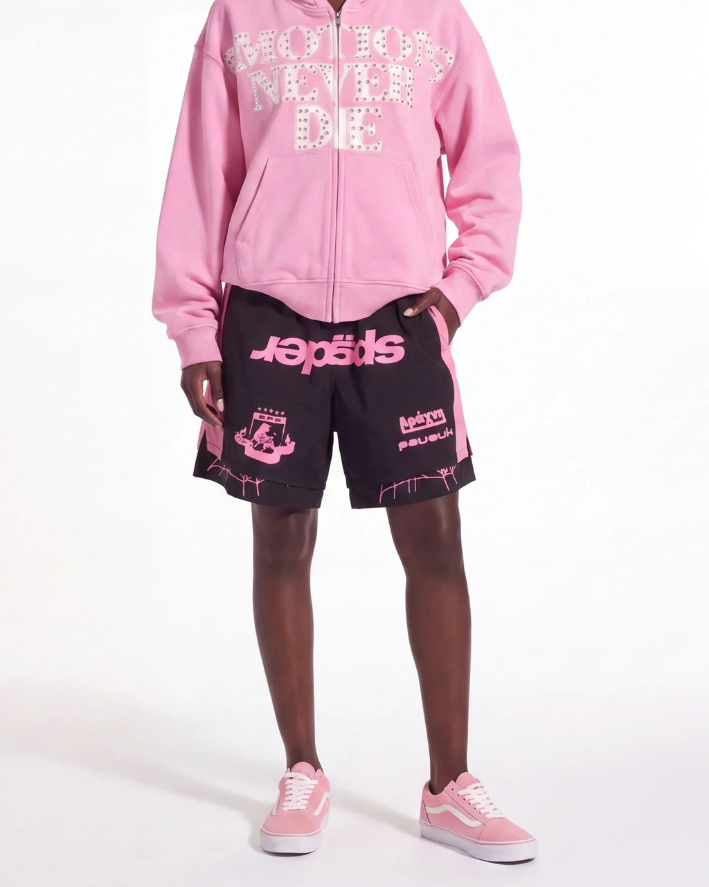 Sp5der Soccer Double Layer Shorts Black