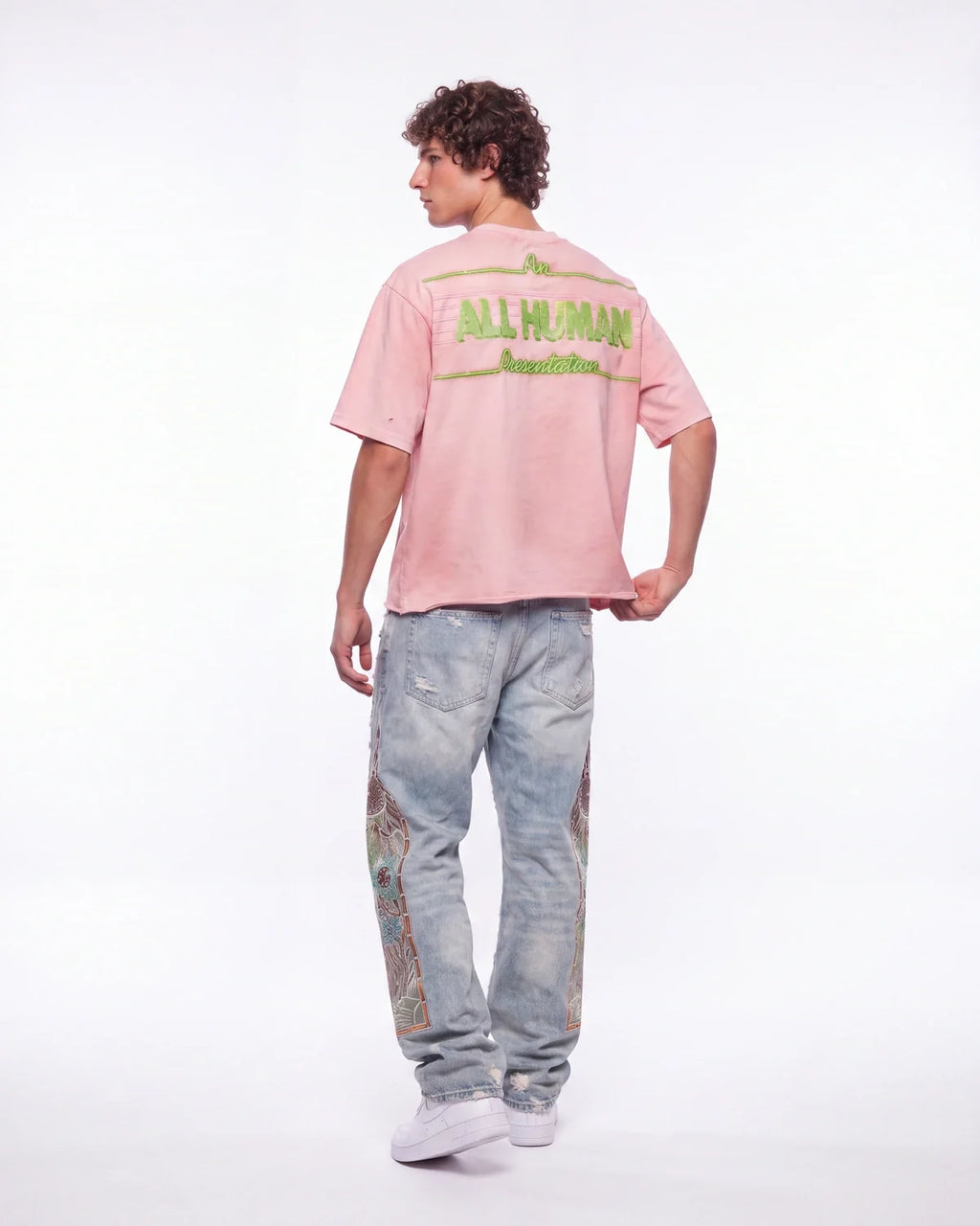 Who Decides War Side Embroidery Denim Sky Blue/Multi