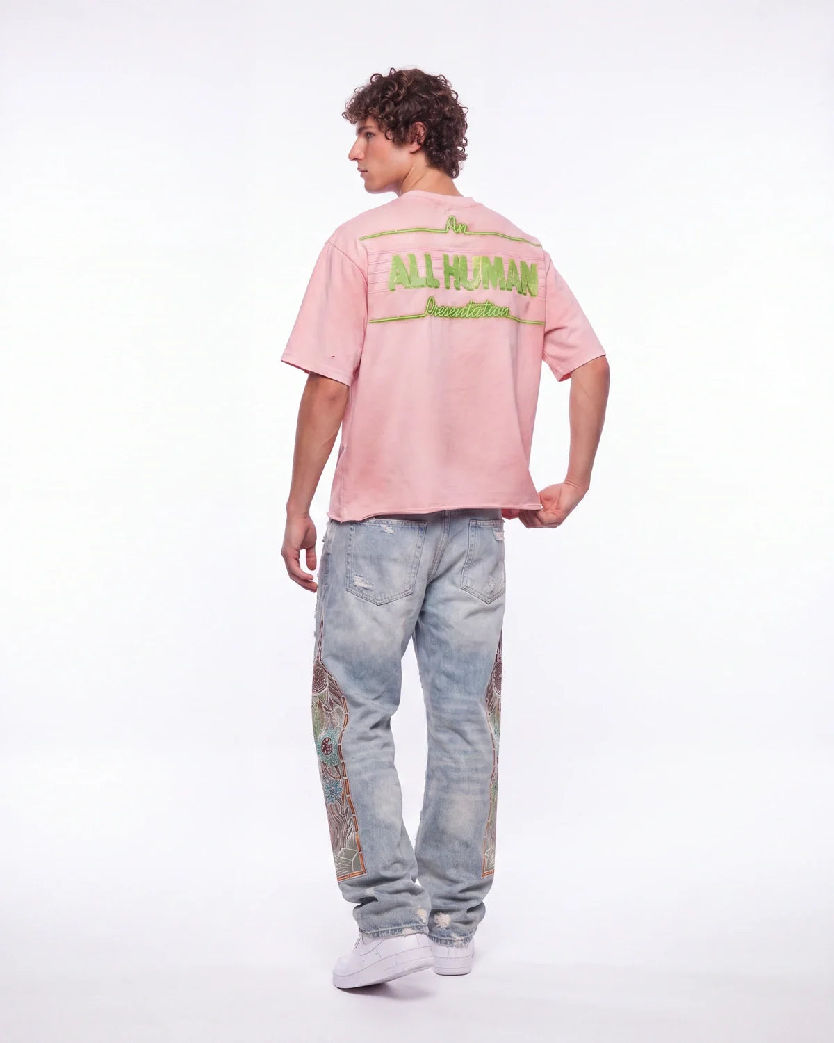 Who Decides War Side Embroidery Denim Sky Blue/Multi