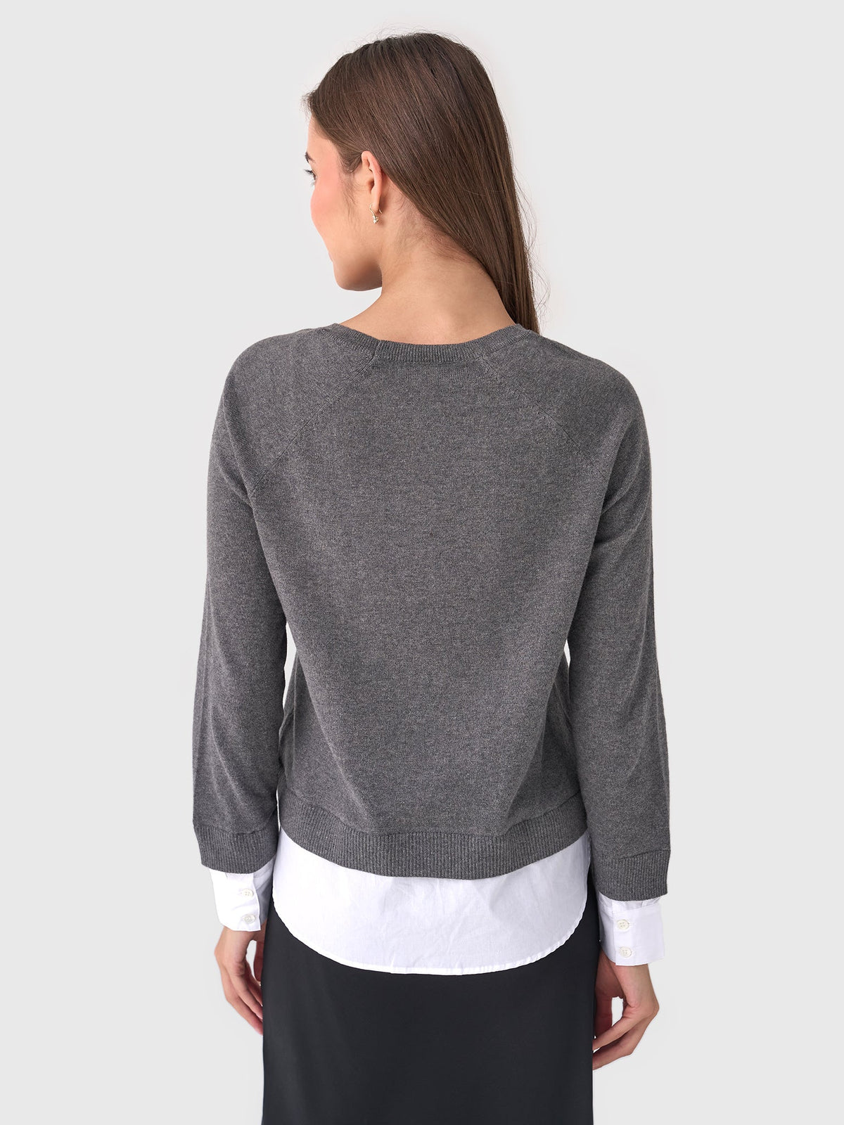 Eche Women's Crewneck Two-Fer Sweater