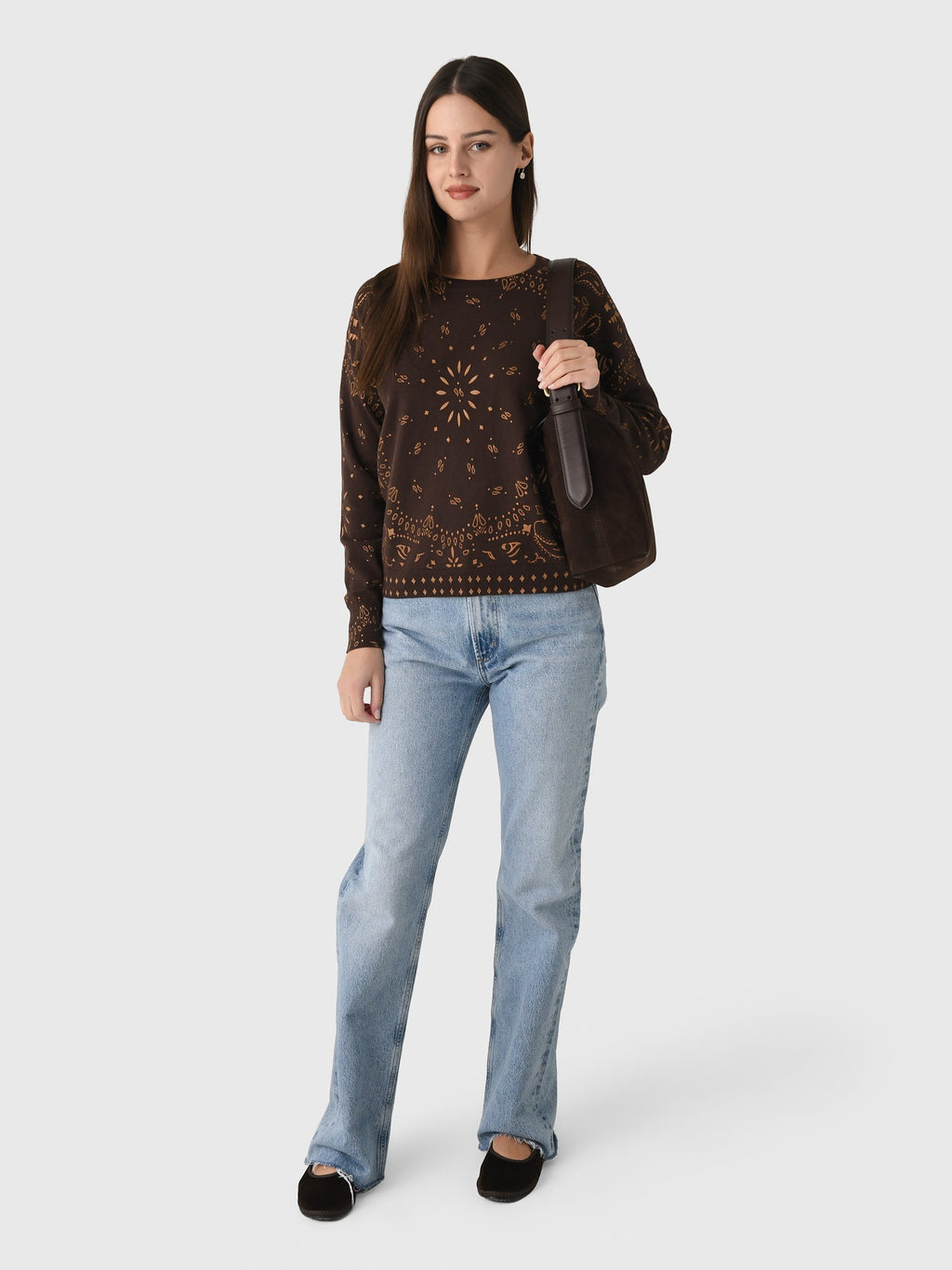 MVG Women's Bandana Crewneck Sweater