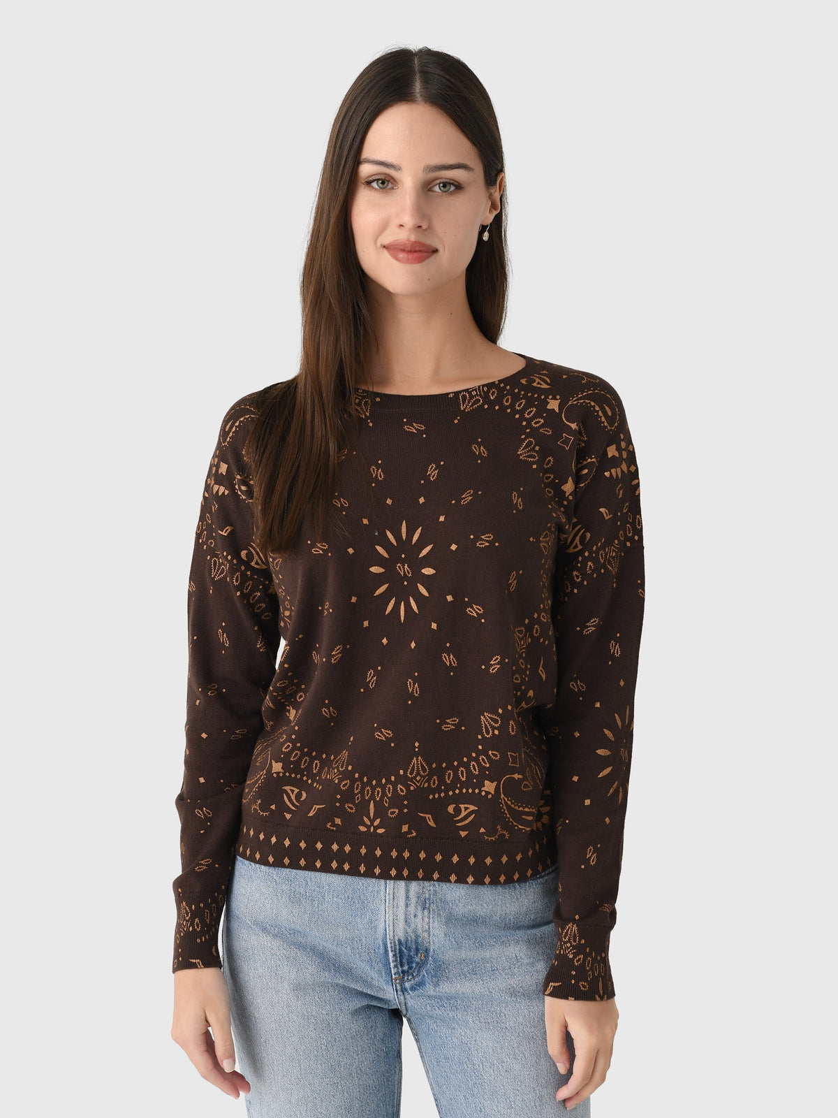 MVG Women's Bandana Crewneck Sweater