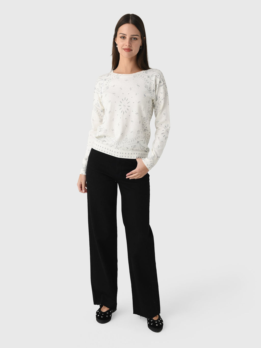 MVG Women's Bandana Crewneck Sweater