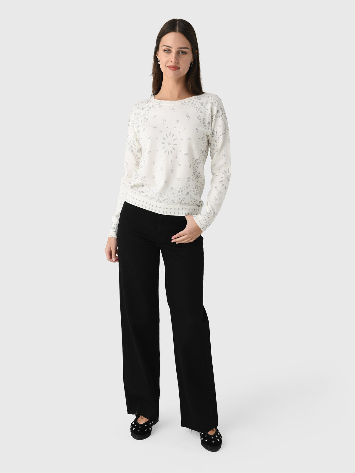 MVG Women's Bandana Crewneck Sweater