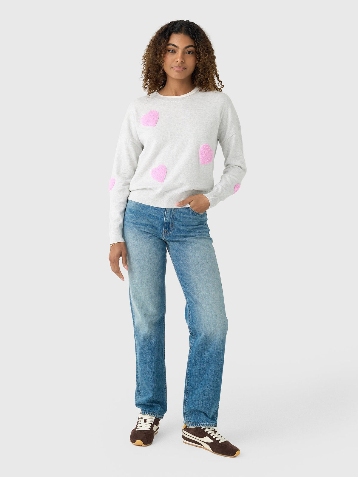 Eche Women's Heart Crew Sweater