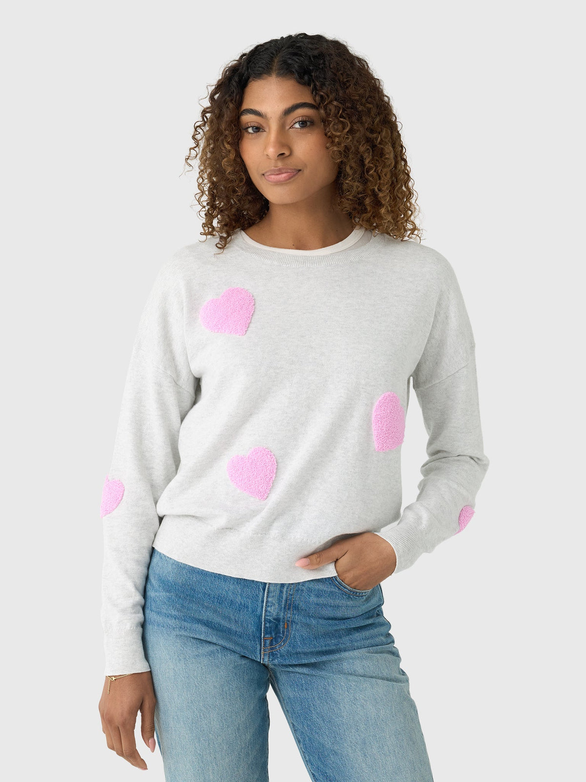 Eche Women's Heart Crew Sweater