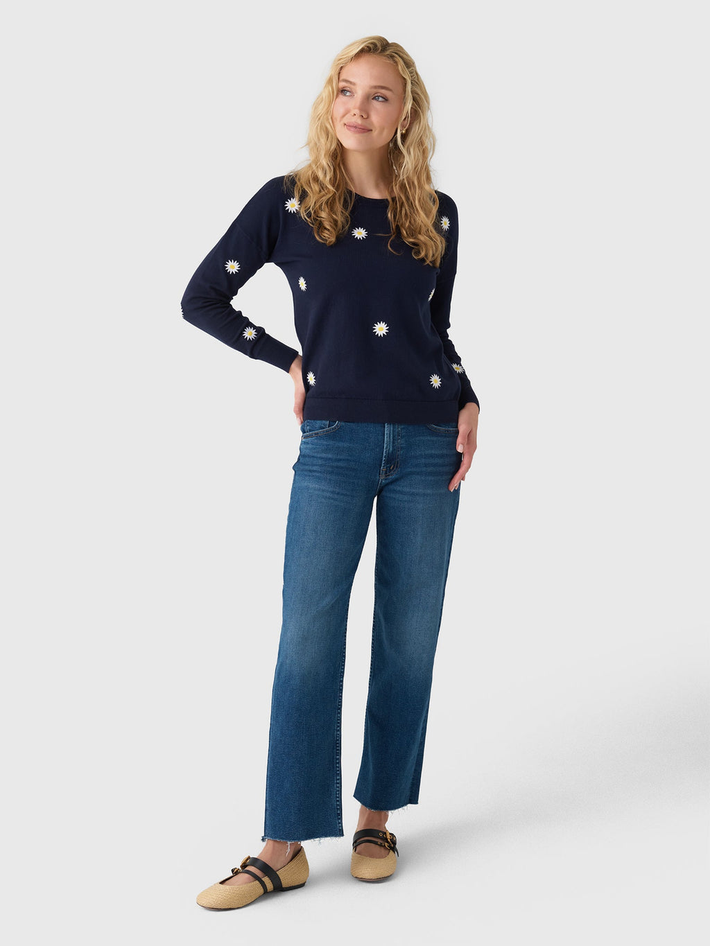 MVG Women's Daisy Crewneck Sweater