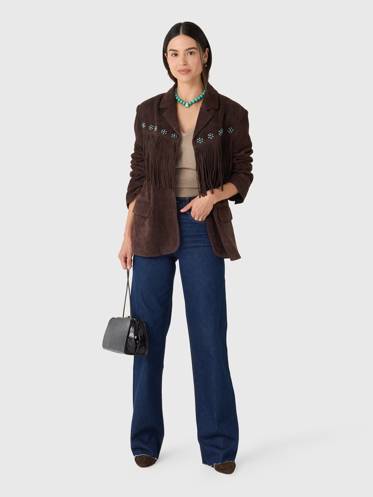 Berenice Women's Valenzo Suede Fringe Jacket