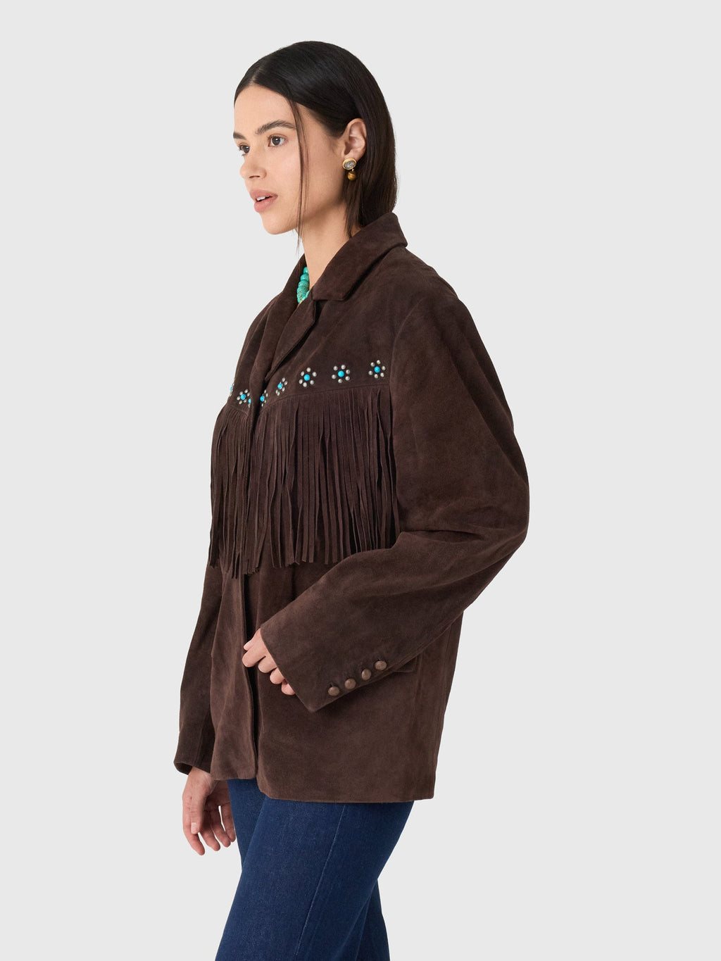 Berenice Women's Valenzo Suede Fringe Jacket