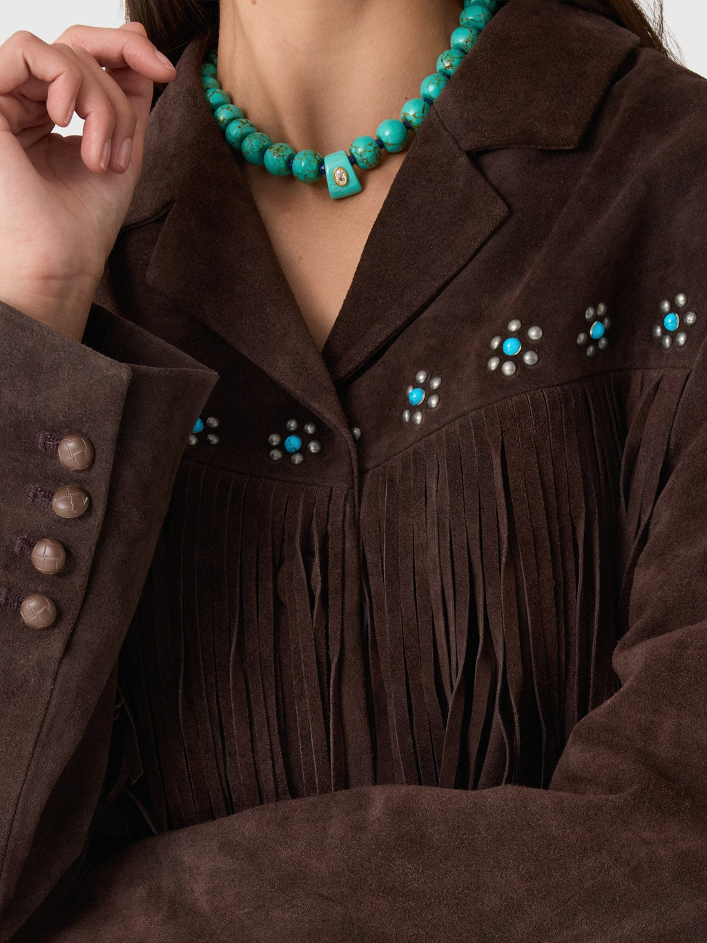 Berenice Women's Valenzo Suede Fringe Jacket