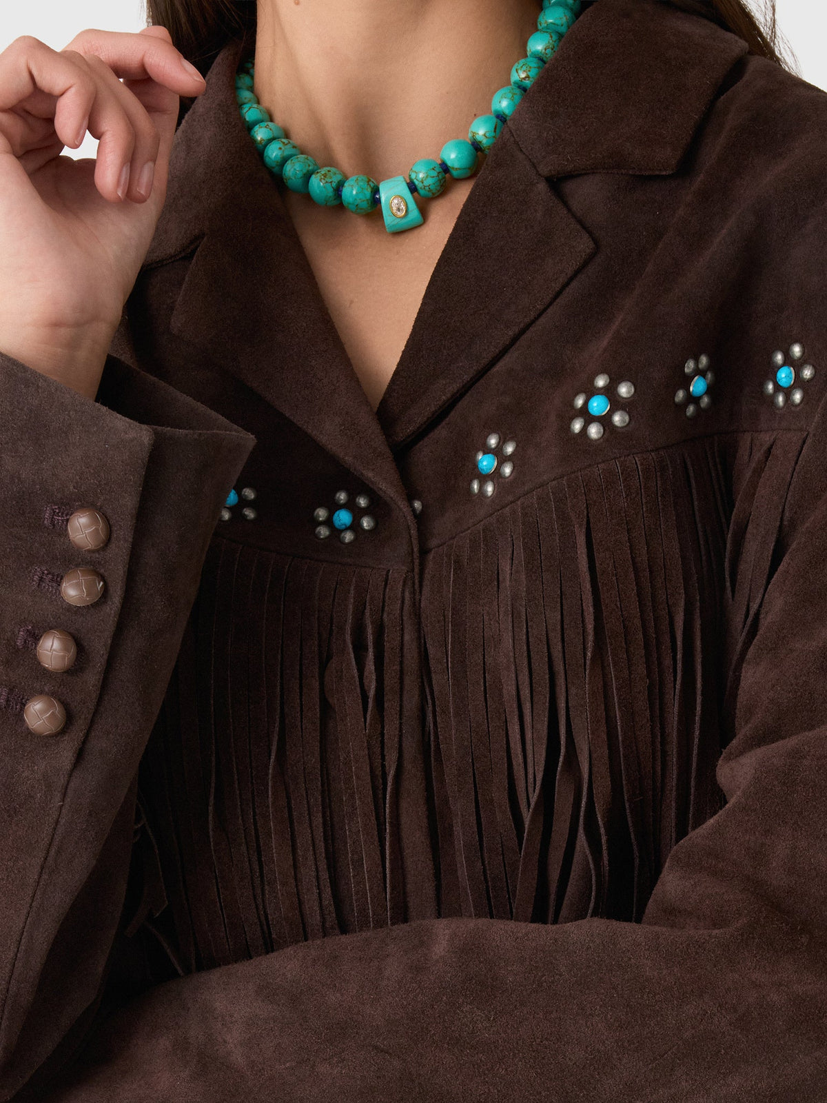 Berenice Women's Valenzo Suede Fringe Jacket