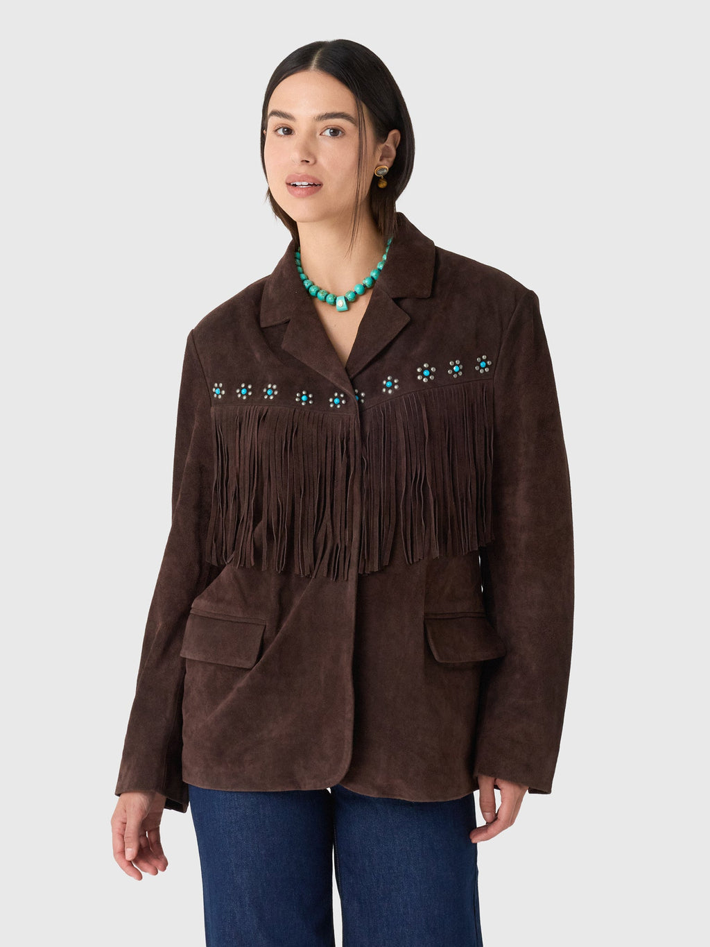 Berenice Women's Valenzo Suede Fringe Jacket