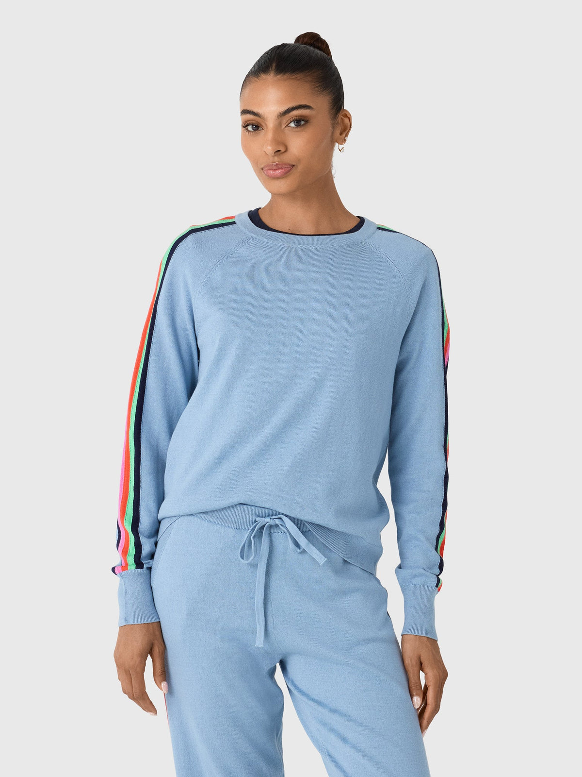 MVG Women's Stripe Sleeve Sweater
