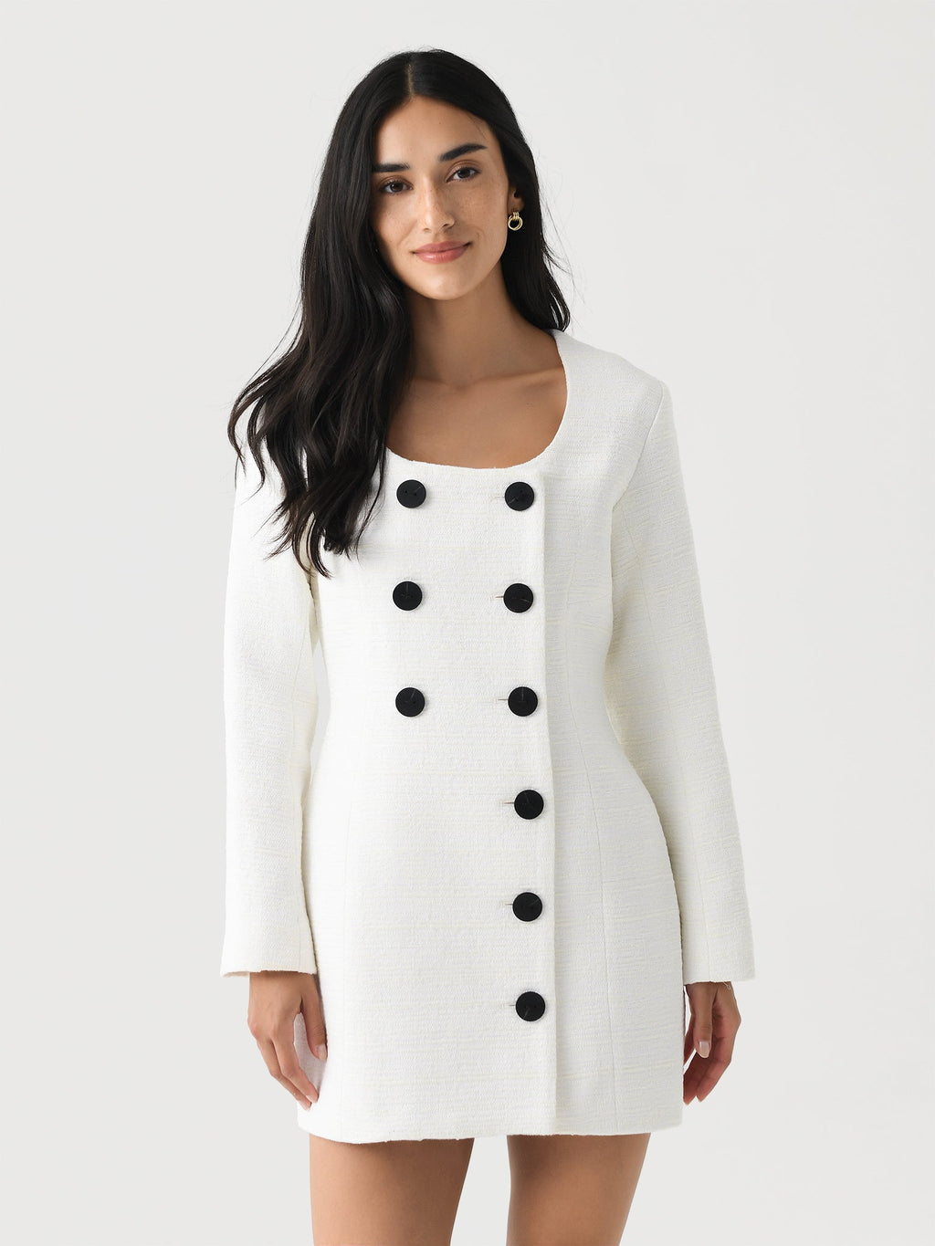 Matthew Bruch Women's Apron Double-Breasted Mini Dress