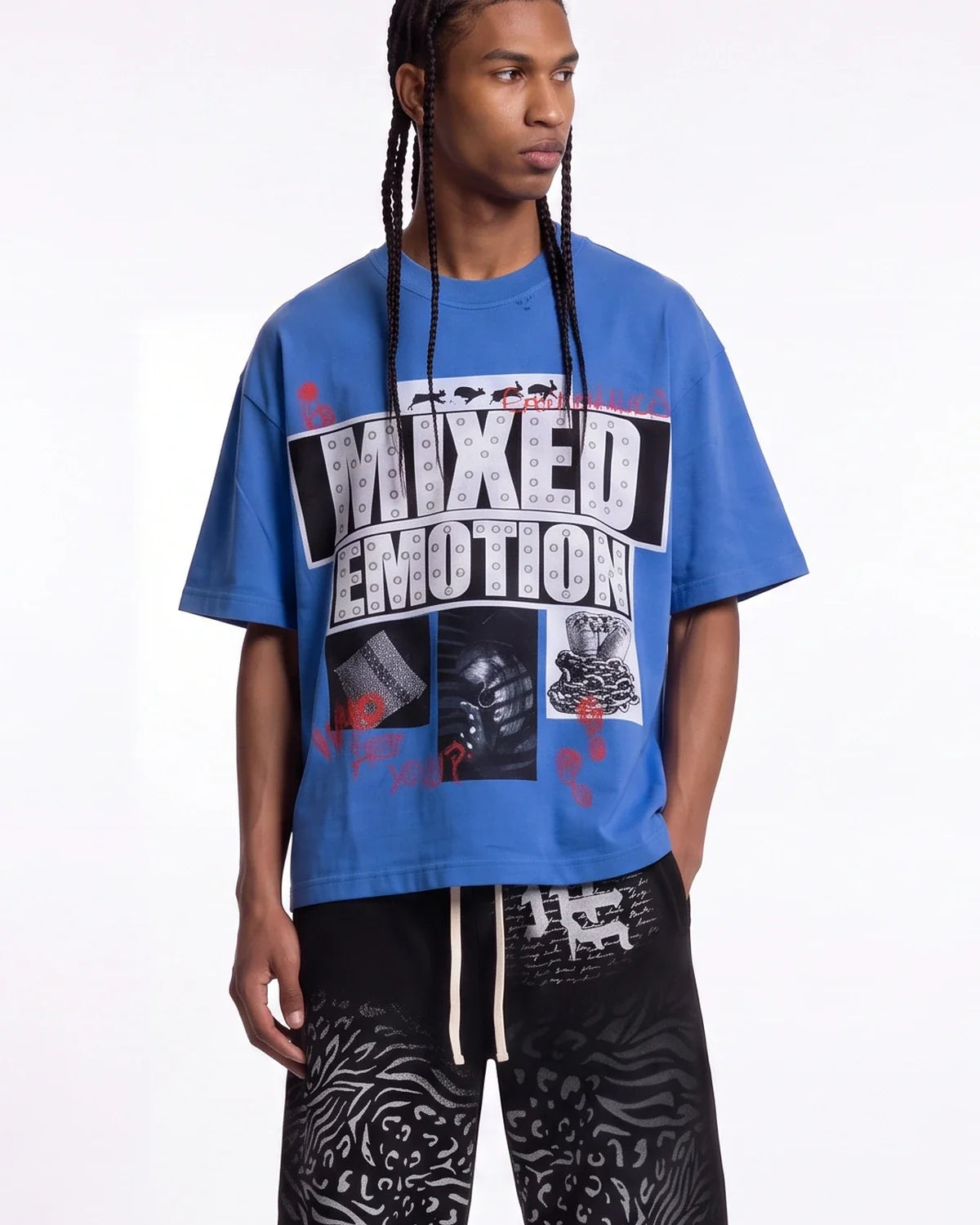 Mixed Emotions Lost Identity Tee Blue