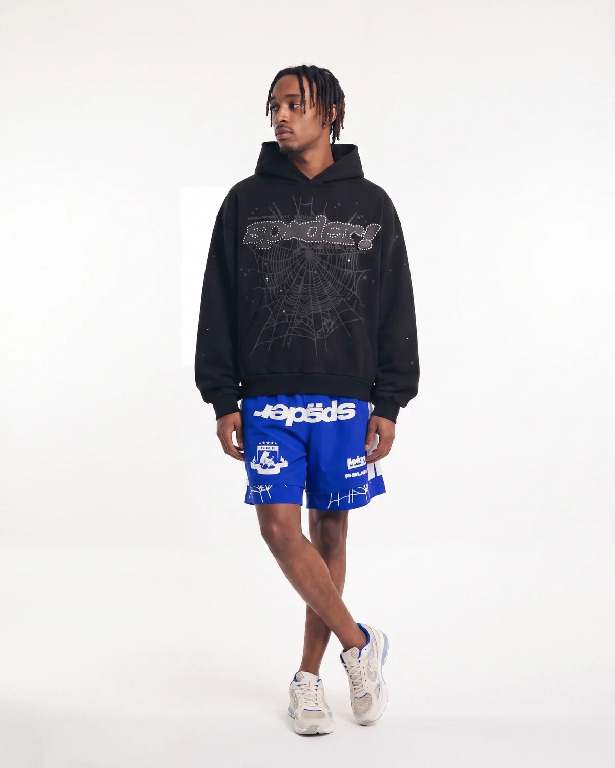 Sp5der Soccer Double Layer Shorts Blue