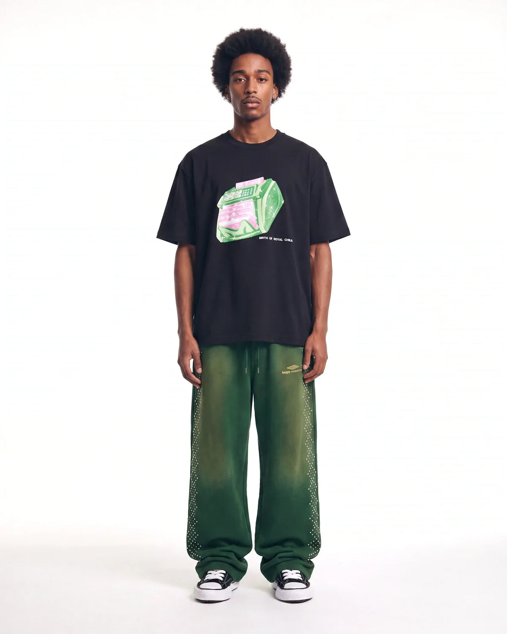 HMDD Crystal Sweatpants Green