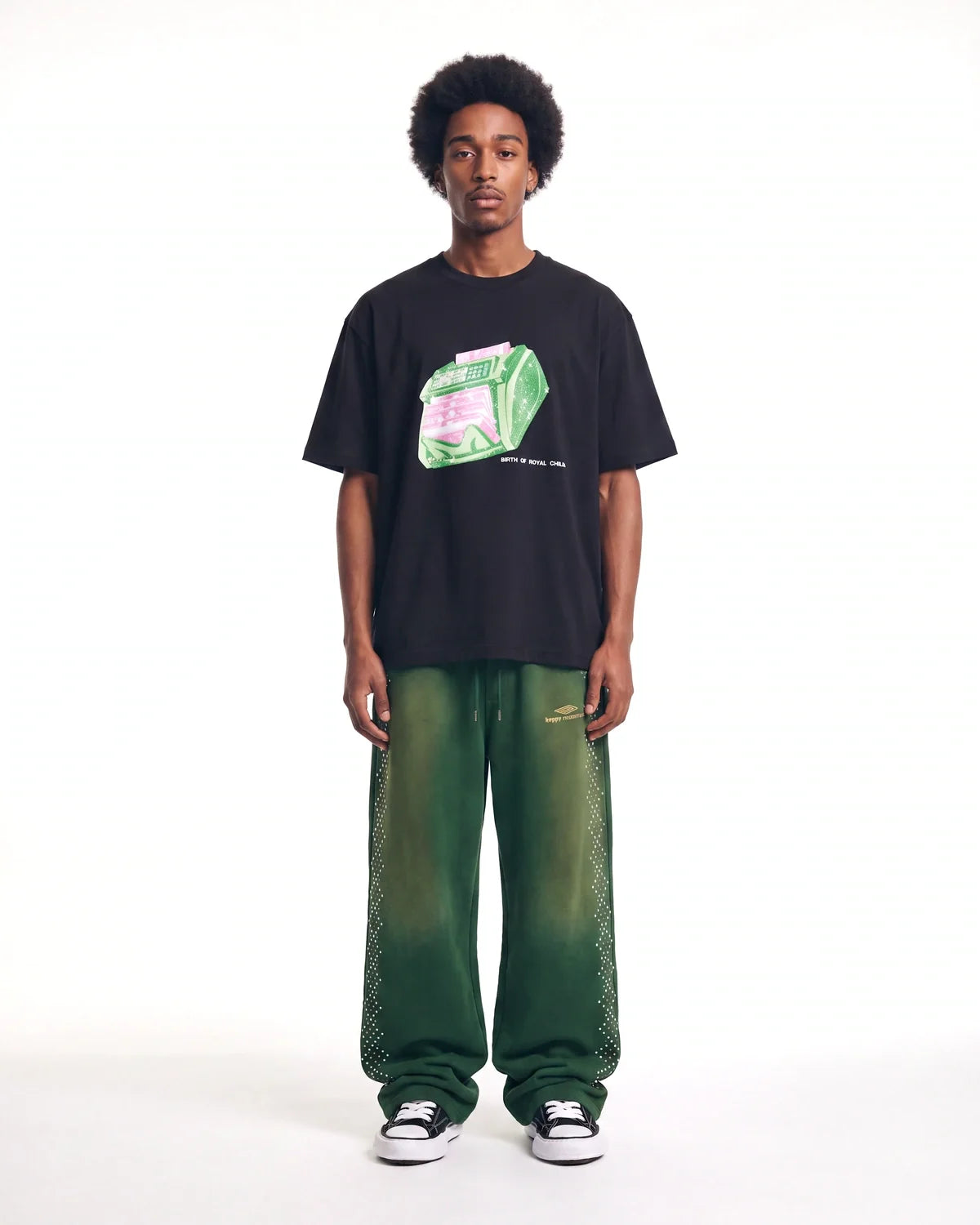 HMDD Crystal Sweatpants Green