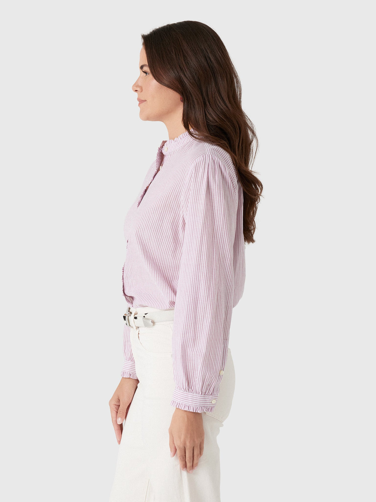 Alex Mill Women's Chantilly Striped Ruffle Shirt
