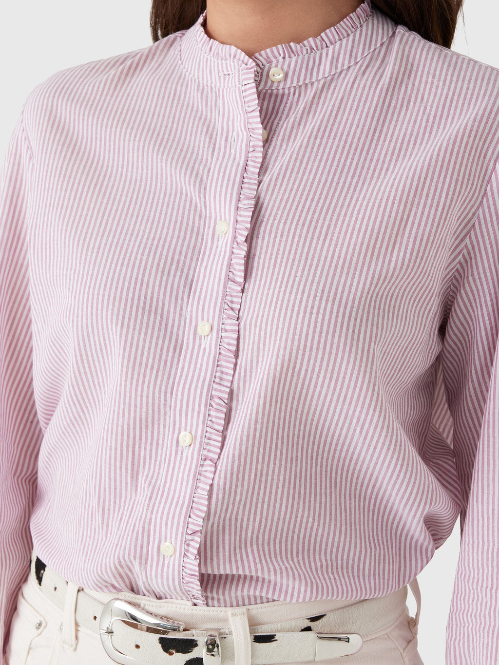 Alex Mill Women's Chantilly Striped Ruffle Shirt