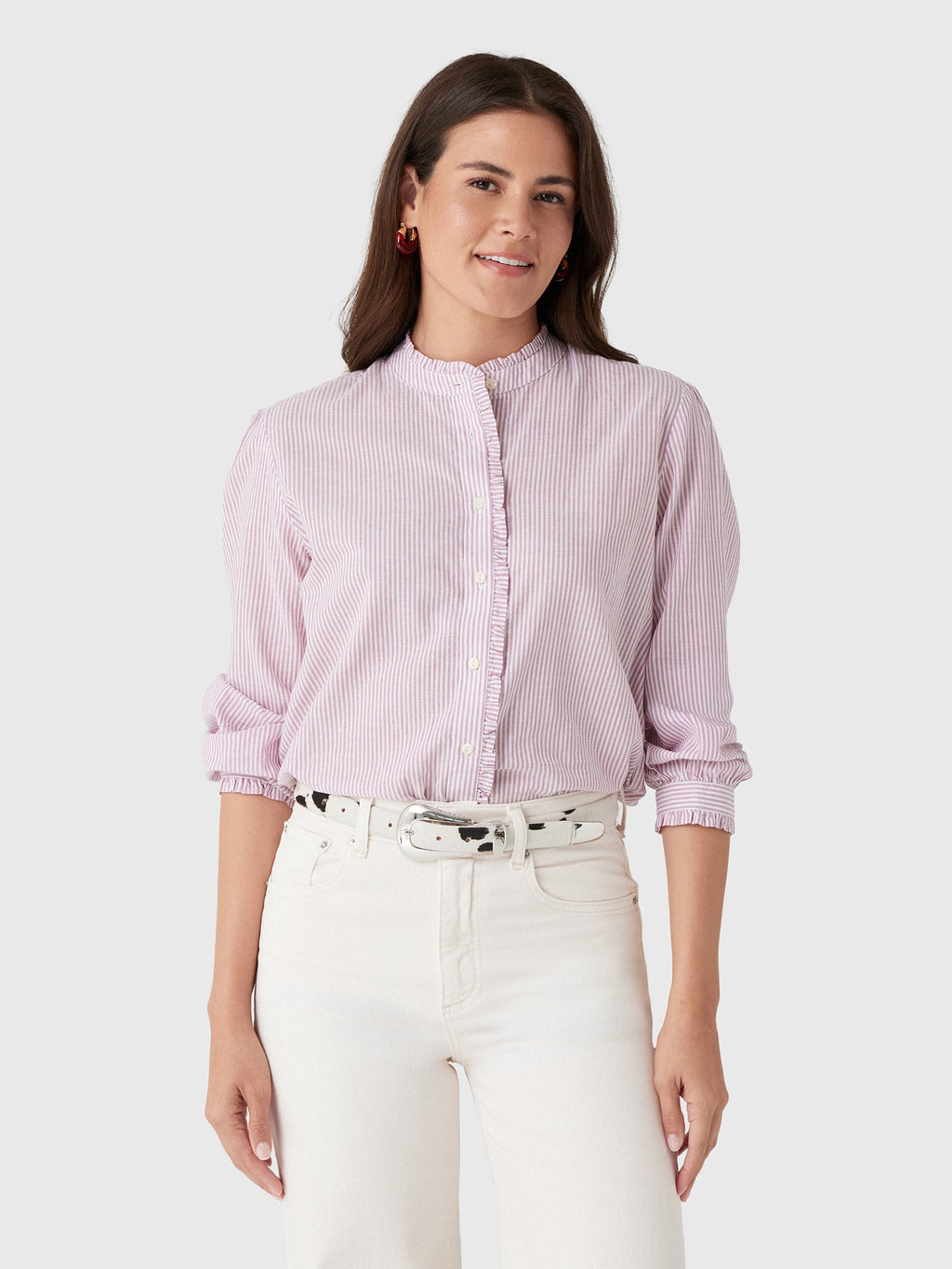 Alex Mill Women's Chantilly Striped Ruffle Shirt