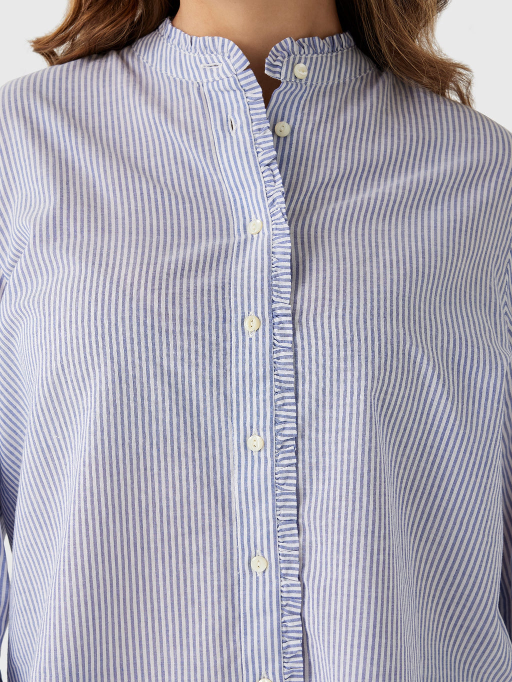 Alex Mill Women's Chantilly Striped Ruffle Shirt