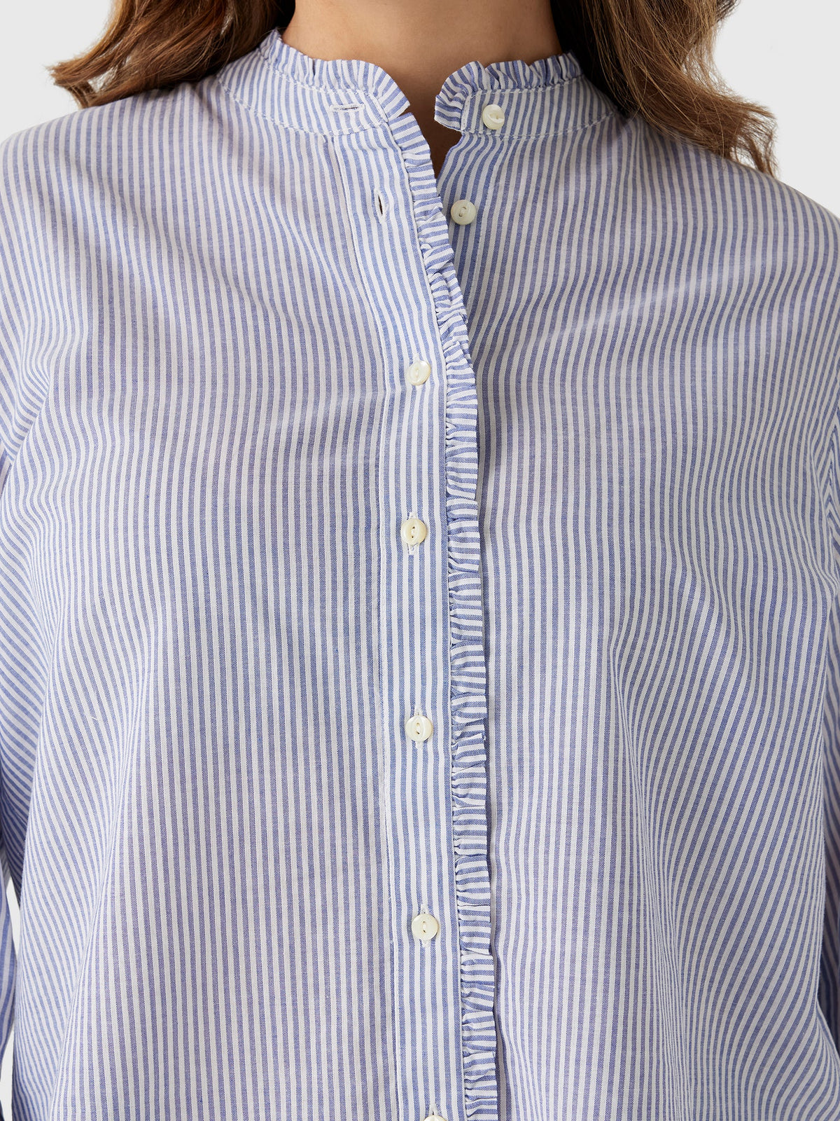 Alex Mill Women's Chantilly Striped Ruffle Shirt