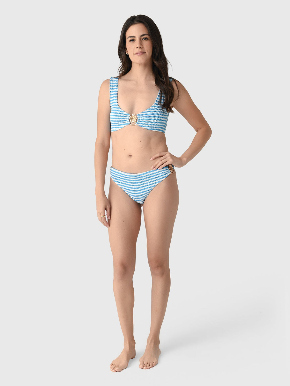 Cleonie Women's Rainbow Brief Bikini Bottom