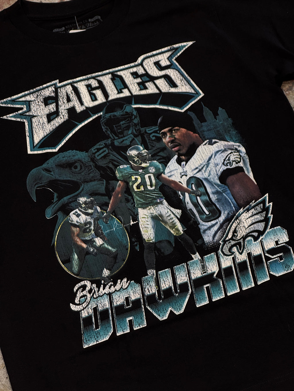 MITCHELL & NESS NFL TEE EAGLES BRIAN DAWKINS BLACK