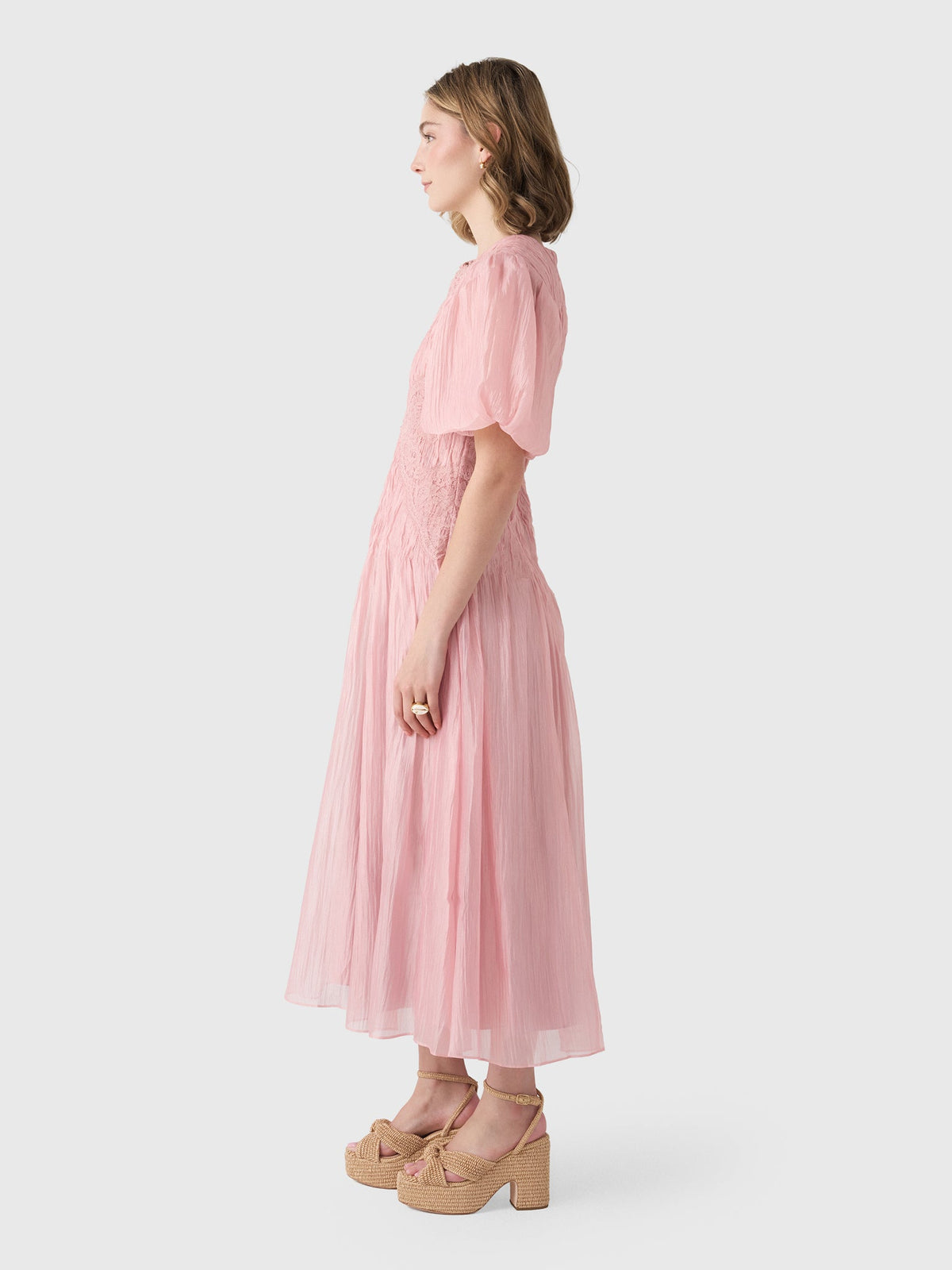 AJE Women's Ophelia Lace Midi Dress