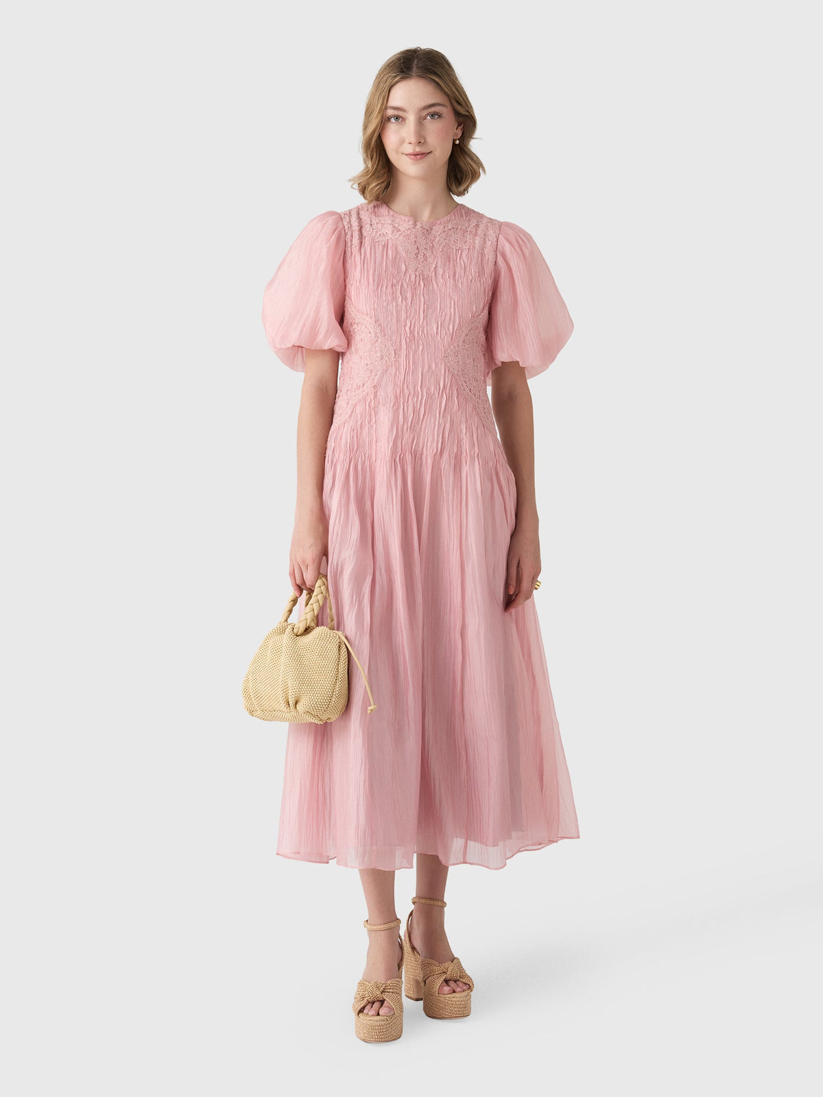 AJE Women's Ophelia Lace Midi Dress