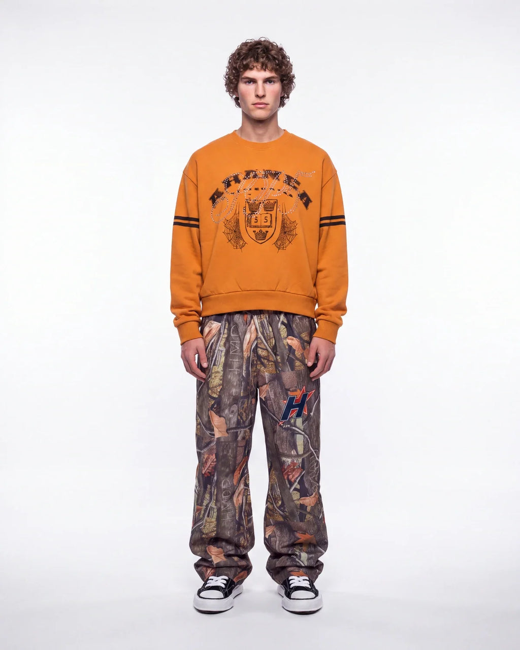 Sp5der Aranea Crewneck Burnt Orange