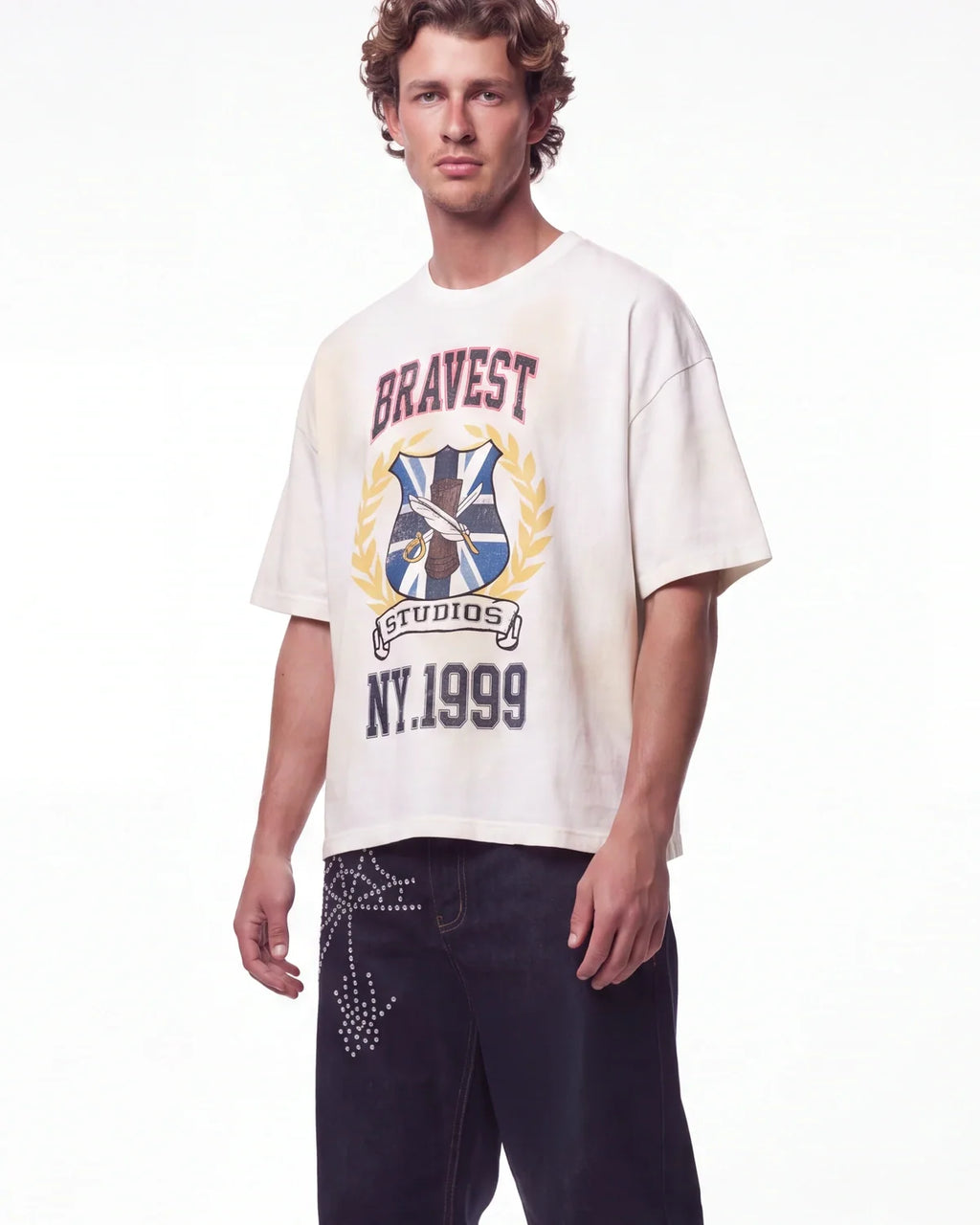 Bravest Studios Crest Tee White
