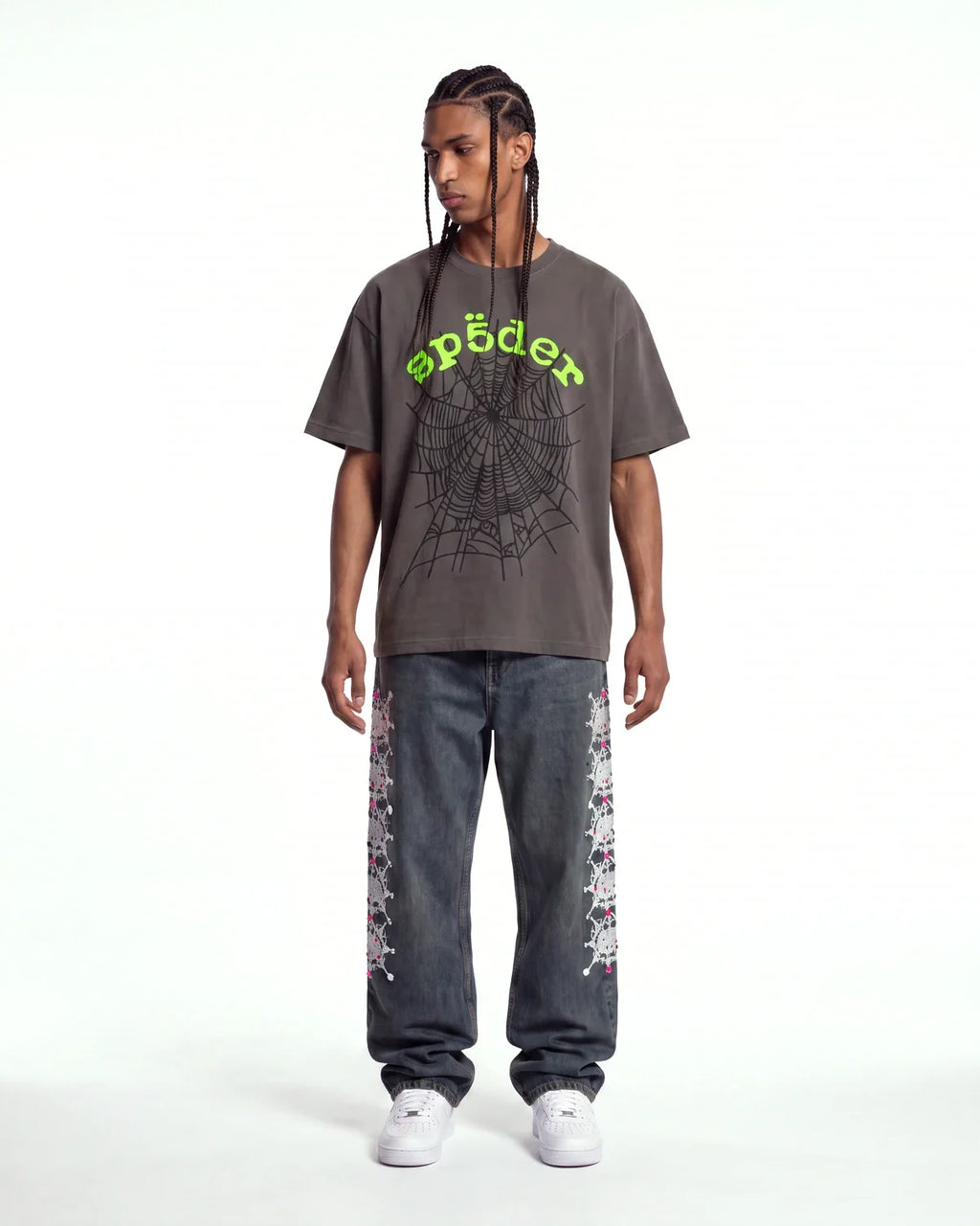 Sp5der OG Web V2 Tee Slate Grey