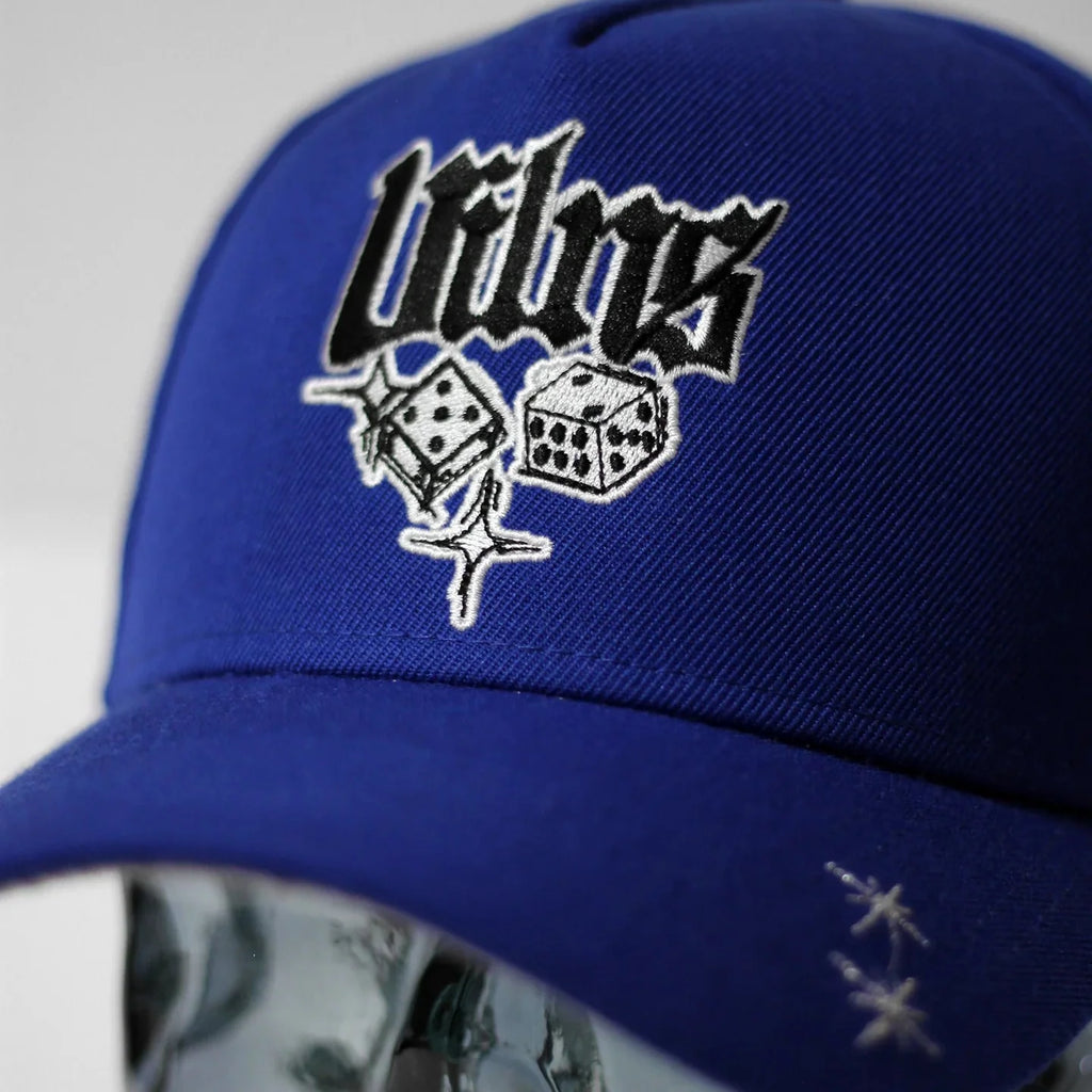 VILLAIN ATTIRE DICE PAISLEY HAT BLUE