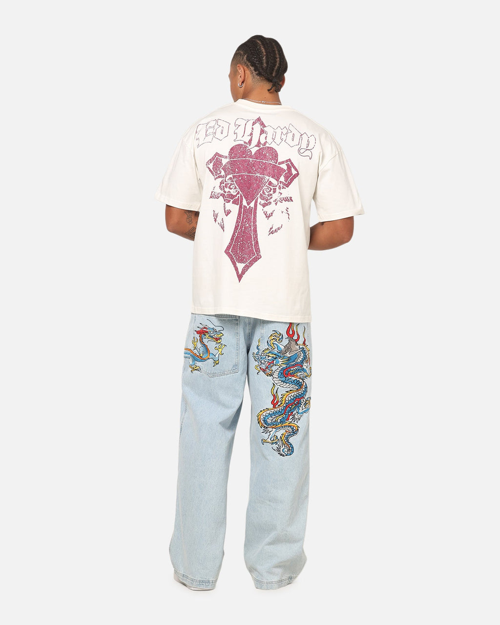 Ed Hardy Sacred Heart T-Shirt Off White