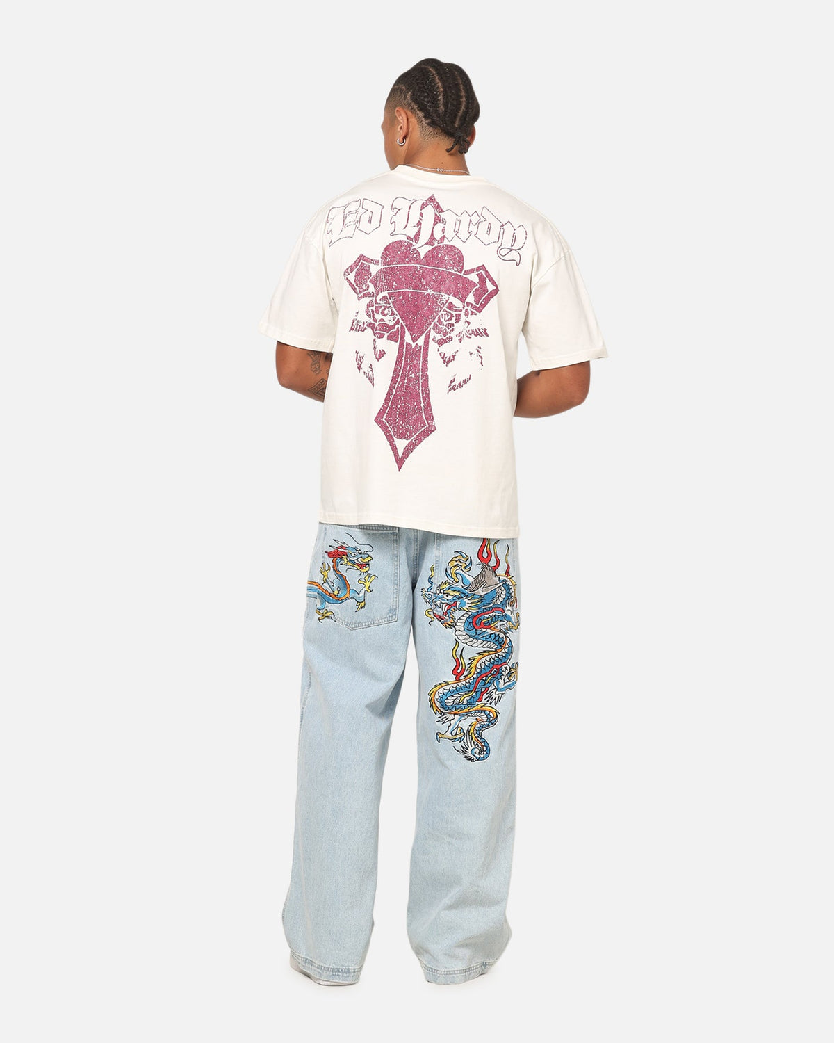 Ed Hardy Sacred Heart T-Shirt Off White