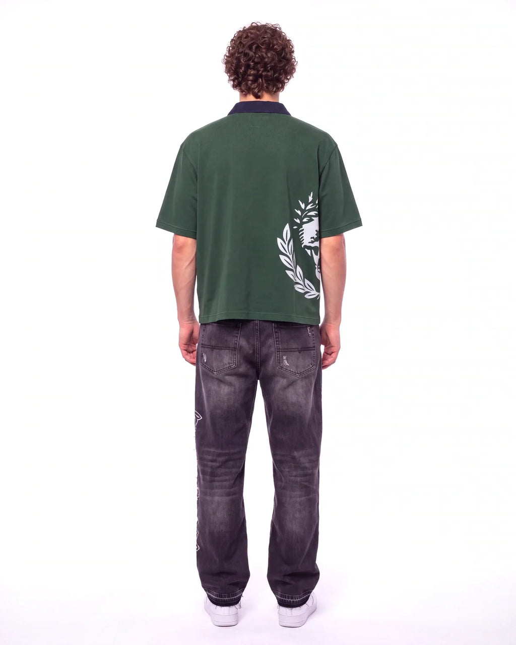 Godspeed Oversized Victor Crest Polo Green/Navy