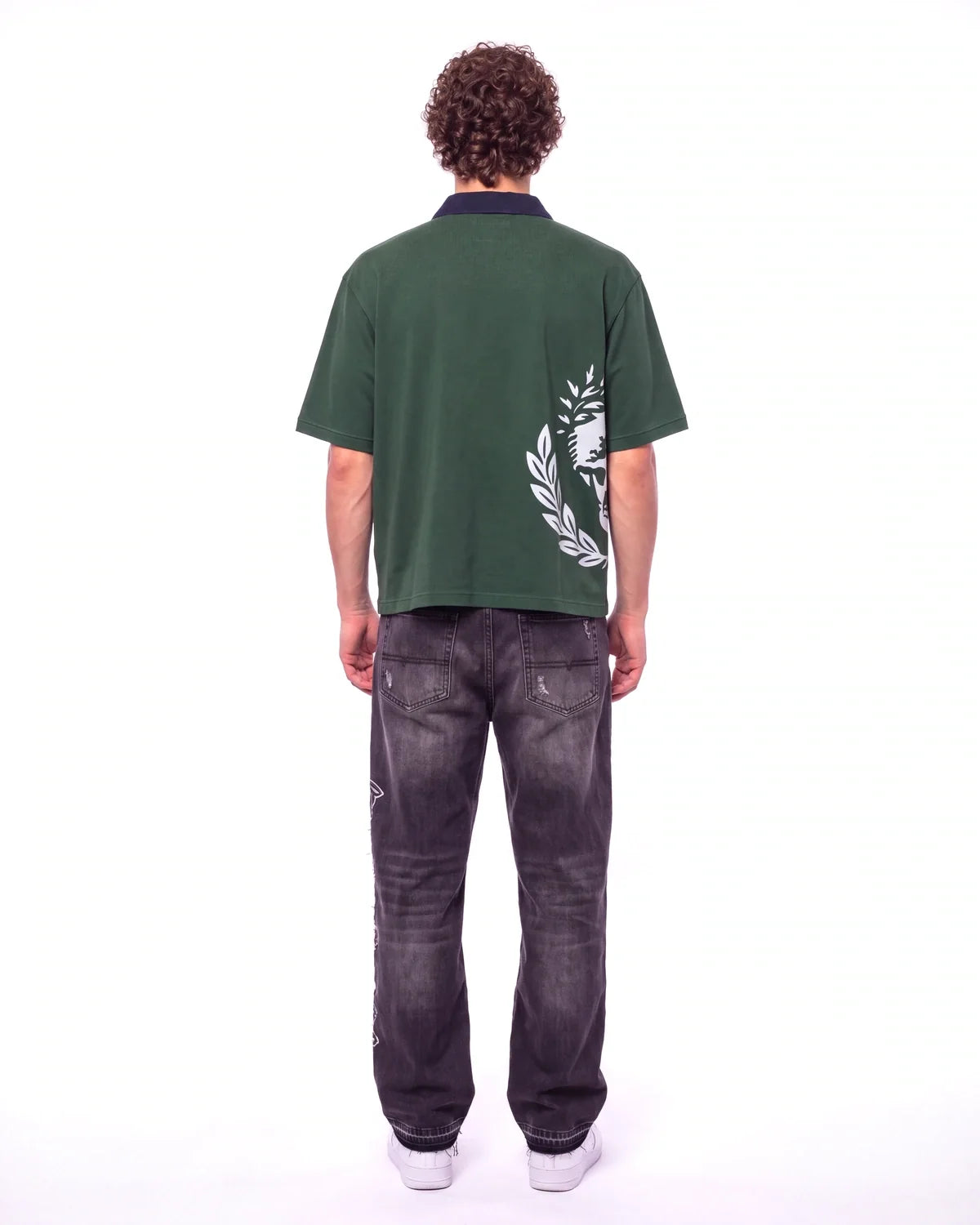 Godspeed Oversized Victor Crest Polo Green/Navy