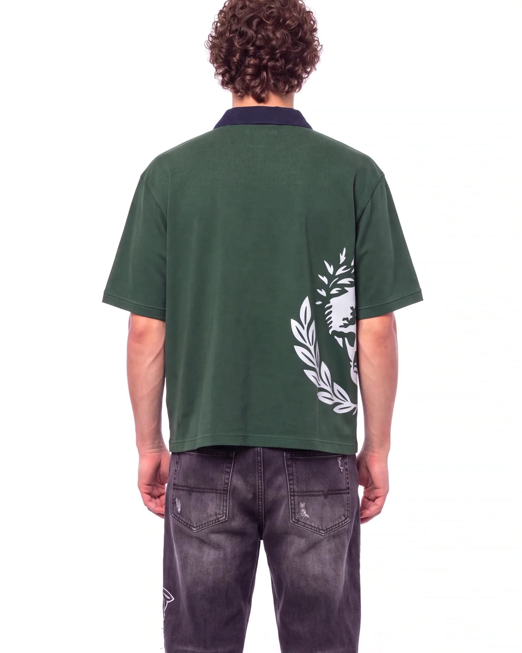 Godspeed Oversized Victor Crest Polo Green/Navy