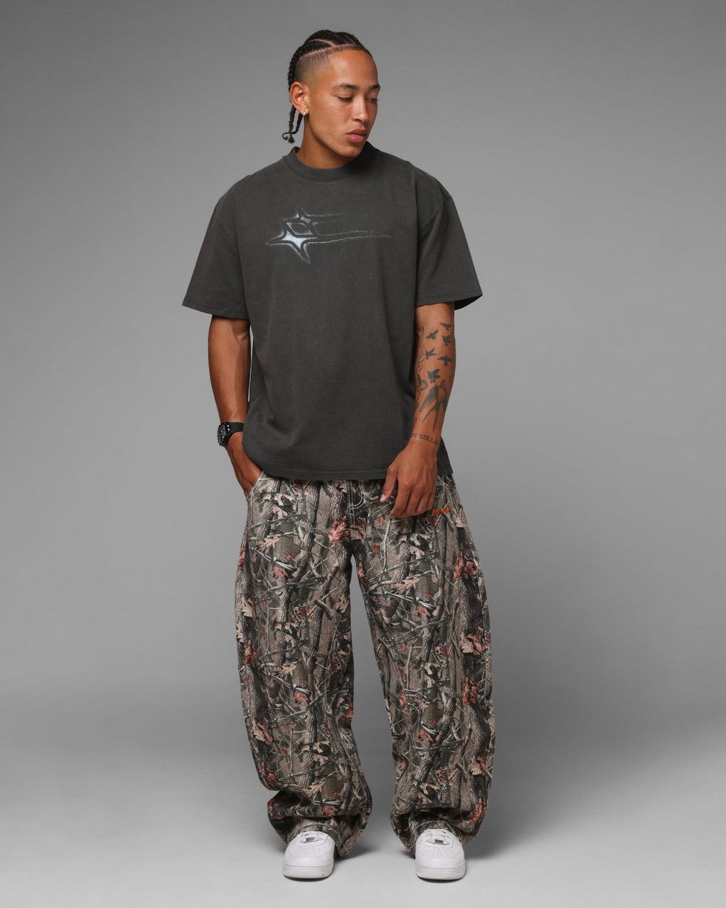 Loiter Afterimage T-Shirt Black Wash