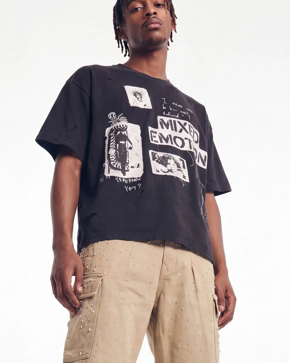 Mixed Emotions Stamped Tee Black