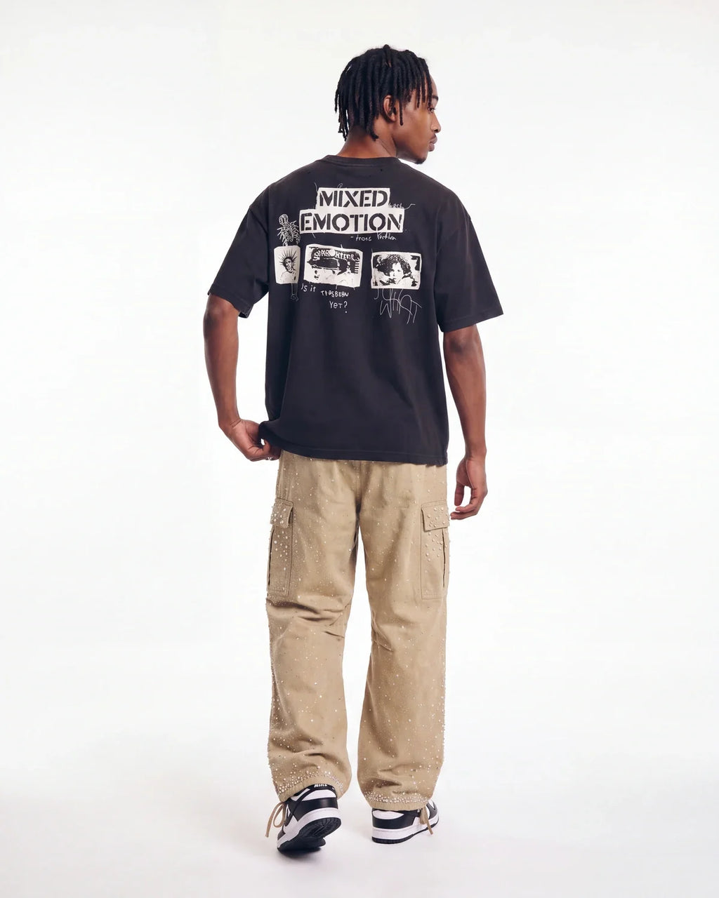 Mixed Emotions Stamped Tee Black