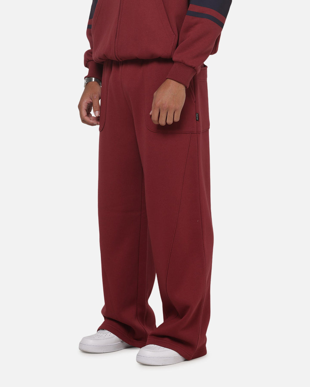 Carre Varsity Track Pants Burgundy