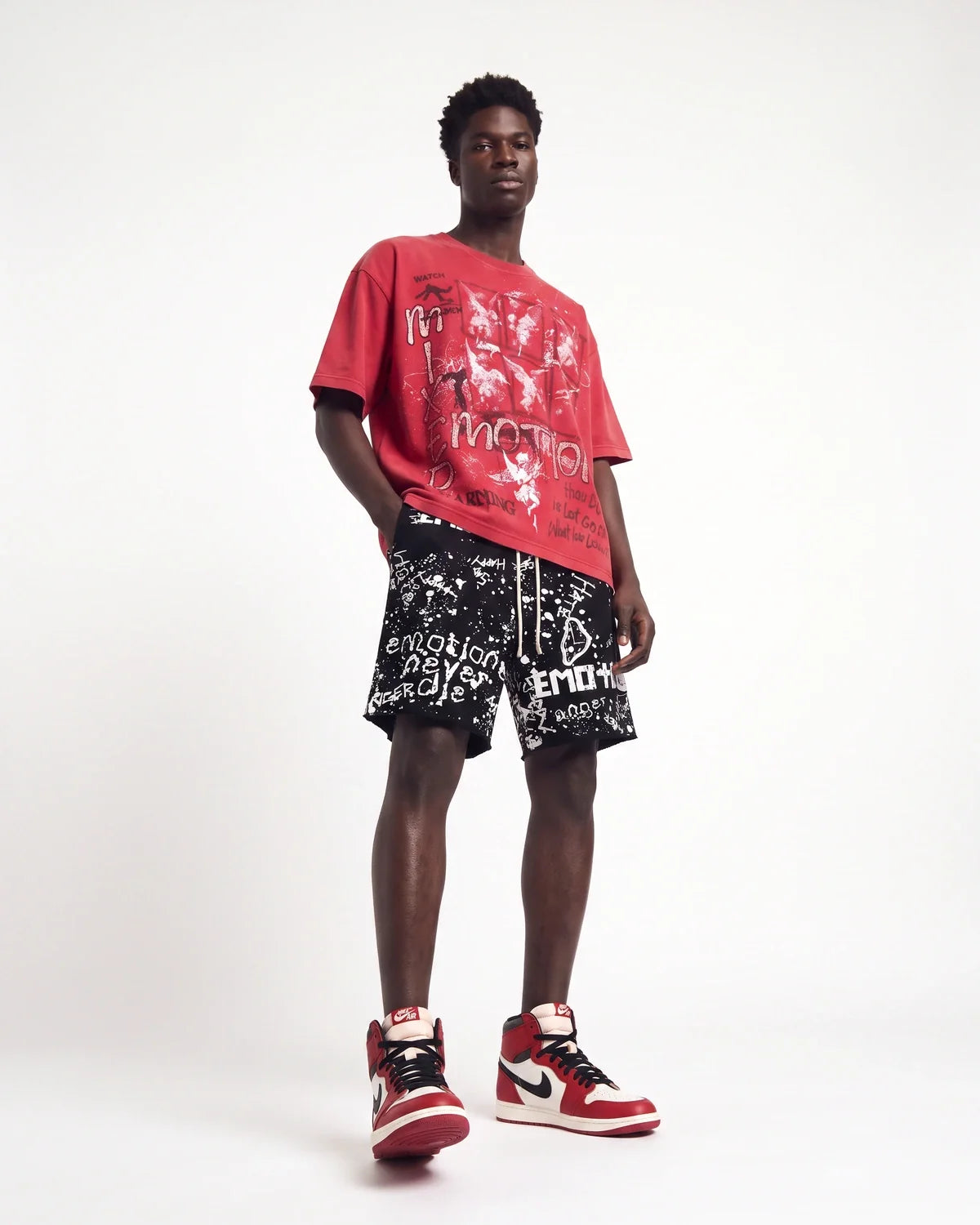 Mixed Emotions Graffiti Shorts Black