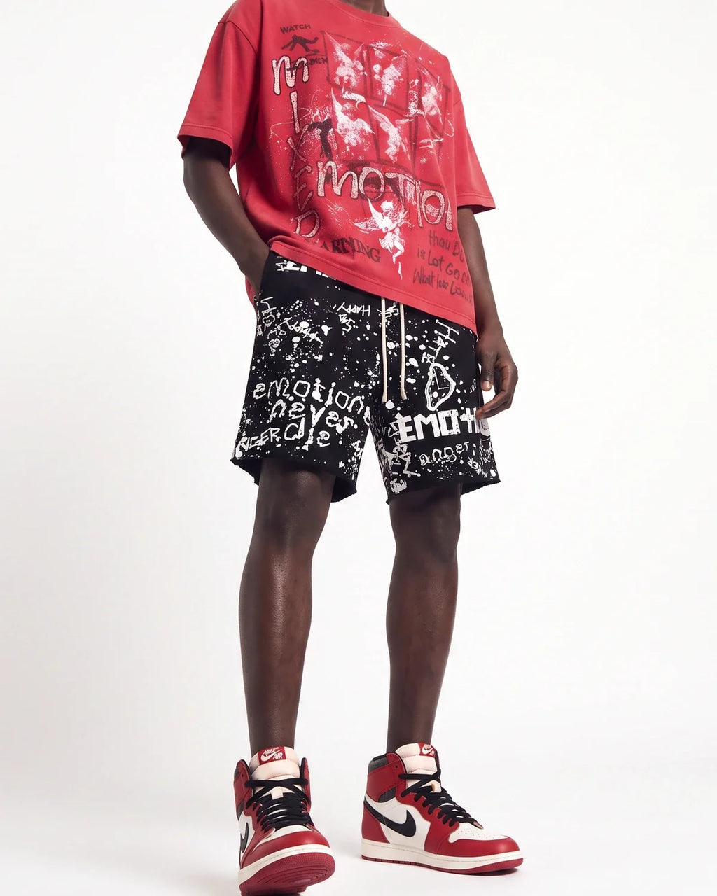 Mixed Emotions Graffiti Shorts Black