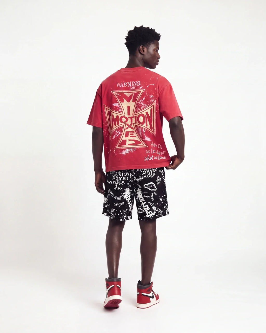 Mixed Emotions Graffiti Shorts Black